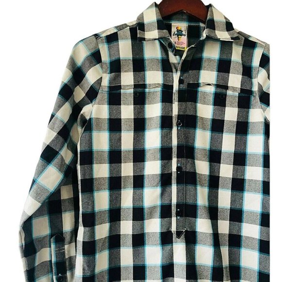 Burton Other - BURTON Dryride Mens XS Shirt Plaid Checked Gray Black Blue Long Sleeve
